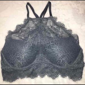 High Neck PINK Lace Bralette L